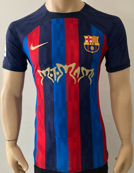 2022-2023 FC Barcelona Home Shirt Gavi Player Issue Kitroom Motomami El Clasico La Liga Mint Size M