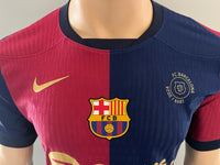 2024-2025 FC Barcelona Home Shirt Lewandowski 125th Anniversary Player Issue Kitroom Mint Size L