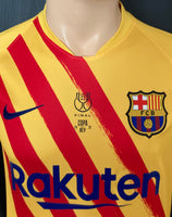 2020-2021 FC Barcelona Fifth Shirt Senyera Messi Copa del Rey Final BNWT Size S