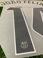 2023-2024 João Félix FC Barcelona Third kit Name Set and Number La Liga Version Textprint Adult Size