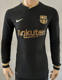 2020-2021 FC Barcelona Away Shirt Player Issue Kitroom Long Sleeve Champions BNWOT size M (Fitted)