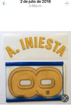2017-2018 FC Barcelona Home Name Set and Number Andres Iniesta Special Edition Infinity Farewell Sporting ID