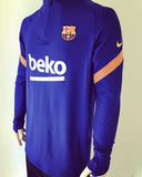 2021-2022 FC Barcelona Home Drill Top Training Staff Player Issue Kitroom Pre Owned Size L
