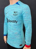2023-2024 FC Barcelona Third Shirt Player Issue Kitroom Long Sleeve Min BNWOT Size M (Fitted)