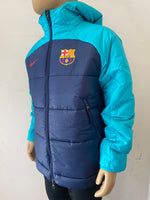 2022 - 2023 Barcelona FC Invernal Jacket Coat With Hood for Kids