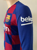 2019-2020 FC Barcelona Long Sleeve Home Shirt Kitroom Player Issue Mint Condition Multiple Sizes