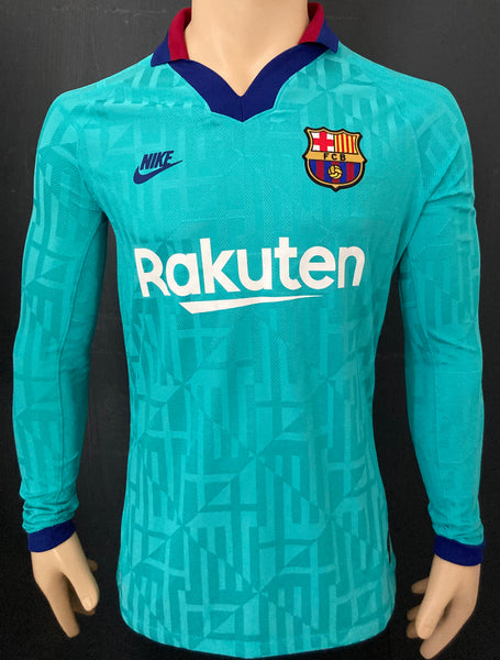 2019-2020 FC Barcelona Third Shirt Long Sleeve Kitroom Player Issue Size Medium