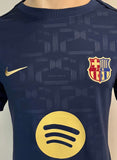 2024-2025 FC Barcelona Home Pre Match Training Player Issue Kitroom 125 Anniversary Worn and Washed Size L