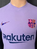 2021-2022 FC Barcelona Long Sleeve Away Shirt UEFA Europa League Kitroom Player Issue Mint Condition Size M