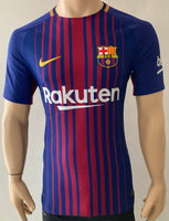 2017-2018 FC Barcelona Home Shirt Iniesta Player Issue Kitroom La Liga Mint Size M