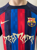 2022-2023 FC Barcelona El Clásico Motomami Edition Home Shirt Lewandowski La Liga Player Issue BNWT Multiple Sizes