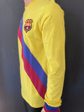 1976-1978 FC Barcelona Away Shirt Retro Reissue Long Sleeve Pre Owned Size M