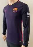 2016-2017 FC Barcelona Long Sleeve Away Shirt Pre Owned Size M