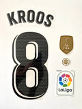 2022 2023 Avery Dennison Real Madrid Home kit Toni Kroos name set and badges Liga Champions and WCC2022 player issue kitroom