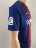 2017-2018 FC Barcelona Home Shirt Andres Iniesta Pre Owned Size M