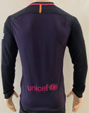 2016-2017 FC Barcelona Long Sleeve Away Shirt Pre Owned Size M