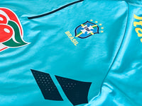2024-2025 Brazil National Team Shield Drill Top Training Player Issue Kitroom Water Proof Worn and Washed Size L