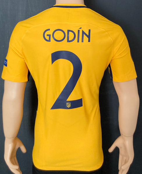2017-2018 Atlético de Madrid Away Shirt Diego Godín Europa League Kitroom Player Issue Mint Condition Size L