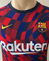 2020-2021 FC Barcelona Pre-Match Shirt Gaudi Senyera Pre Owned Multiple Sizes