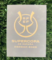 2025 Spanish Super Cup Supercopa Final Set of Badges FC Barcelona Player Issue Textprint