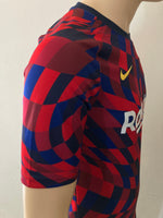 2020-2021 FC Barcelona Pre-Match Shirt Gaudi Senyera Pre Owned Multiple Sizes