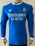 2025-2026 Real Madrid CF Third Shirt Player Issue Authentic Long Sleeve New BNWT Size M