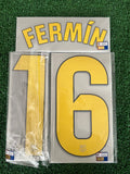 2025-2026 FC Barcelona Home and Fourth Name Set and Number Fermin Lopez Player Issue LaLiga Stahls TextPrint
