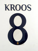 2023 2024 Real Madrid Home Name Set KROOS 8 Player Issue Avery Dennison for adult