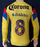 2025 Club America Home Shirt Alvaro Fidalgo Player Issue Authentic Special Edition Pac-Man Long Sleeve New BNWT Size S