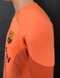 2022-2023 FC Barcelona Long Sleeve Goalkeeper Shirt Arnau Tenas Champions League Kitroom Player Issue Mint Condition Size L