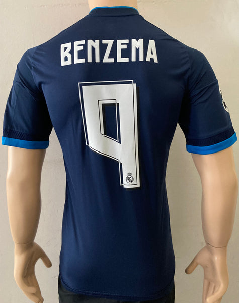 2015-2016 Real Madrid CF Player Issue Third Shirt Benzema Champions League Pre Owned Size L