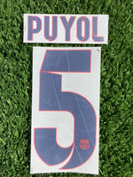 2012-2013-2014 Puyol 5 FC Barcelona Away Name set and Number Sipesa