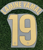 2024-2025 FC Barcelona Lamine Yamal Home Name Set and Number La Liga Player Issue TextPrint