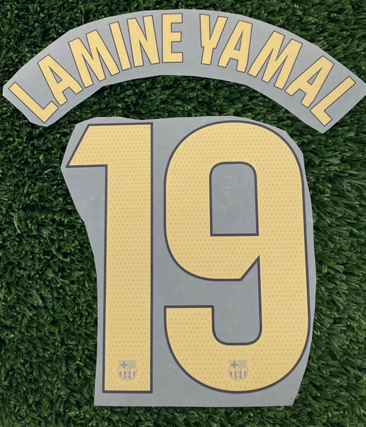 2024-2025 FC Barcelona Lamine Yamal Home Name Set and Number La Liga Player Issue TextPrint
