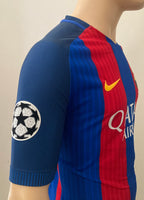 2016-2017 FC Barcelona Home Shirt Jeremy Mathieu Player Issue Kitroom Champions New BNWT Size XL (Fitted)