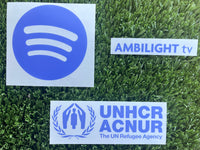 2024-2025 Barcelona Third Sponsor Textprint Spotify ACNUR UNHCR Ambilight