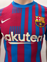 2021-2022 FC Barcelona Home Shirt Dani Alves Player Issue Kitroom Mint Size M