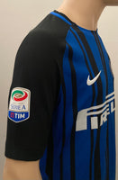 2017-2018 Inter Milano Home Shirt Ivan Perisic Player Issue Kitroom Lega Calcio Mint Size L (Fitted)