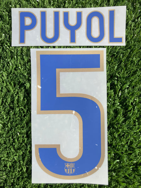 2008-2009-2010 Puyol 5 FC Barcelona Away Name set and Number Sipesa
