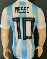 2018-2019 Argentina Home Shirt  Lionel Messi Player Issue Authentic World Cup vs France New BNWT Size M