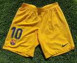 2019 - 2020 Barcelona Short Messi Senyera Player Issue Kitroom (L)