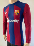 2023-2024 FC Barcelona Home Shirt Player Issue Kitroom Long Sleeve Mint Multiple Sizes