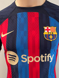 2022-2023 FC Barcelona Home Shirt Pablo Baez Gavira “Gavi” Player Issue Kitroom Champions League Mint Size M