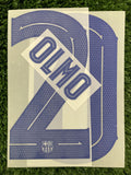 2024-2025 Dani Olmo 20 FC Barcelona Third kit Name Set and Number Champions League Cup Player Issue TextPrint