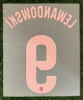 2024-2025 Lewandowski 9 FC Barcelona Away Name Set and Number La Liga Player Issue TextPrint