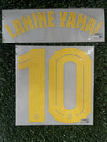 2025-2026 FC Barcelona Home Name Set and Number Lamine Yamal Player Issue Champions and Cup Textprint Adult Size