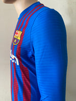 2021-2022 FC Barcelona Long Sleeve Home Shirt Kitroom Player Issue Mint Condition Size M