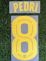 2025-2026 FC Barcelona Home Name Set and Number Pedro Gonzalez “Pedri” Cup and Champions Textprint