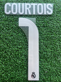 2025-2026 Real Madrid CF GK Name Set and Number Thibaut Courtois Goal Keeper Champions Avery Dennison