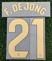 2024-2025 Frenkie De Jong 21 FC Barcelona Home Name Set and Number La Liga Player Issue TextPrint